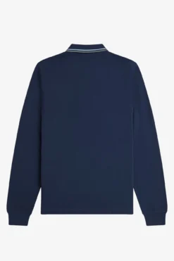 Polo piqué de manga comprida masculina