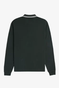 Polo piqué de manga comprida masculina