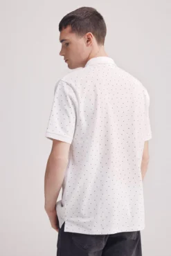 Polo piqué estampado integralmente regular fit