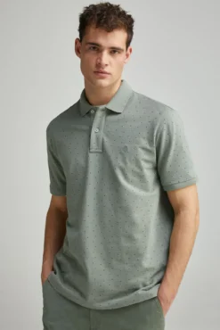Polo piqué estampado integralmente regular fit