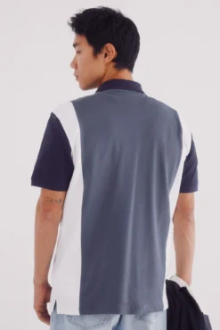 Polo piqué riscas vertical regular fit