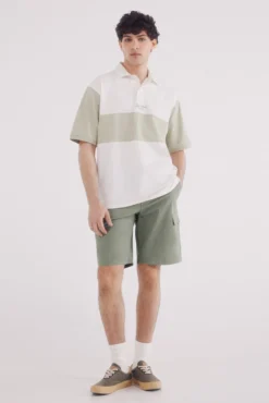 Polo piqué rugby com corte boxy