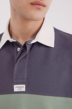 Polo piqué rugby com corte boxy