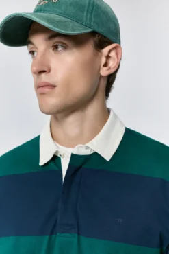 Polo riscas estilo rugby