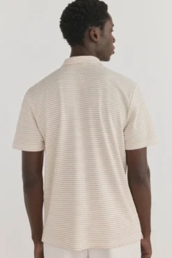 Polo riscas gola aberta