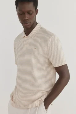 Polo riscas gola aberta