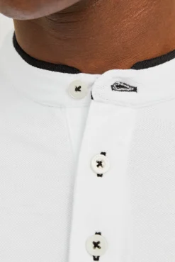 Polo slim fit em algodão