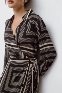Printed midi dress