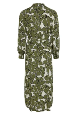 Print midi shirt dress