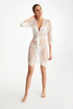 Robe curto quimono renda