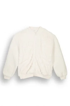 Robe de manga curta em borrego
