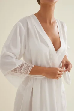 Robe lingerie quimono curto cetim