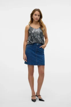 Saia curta denim