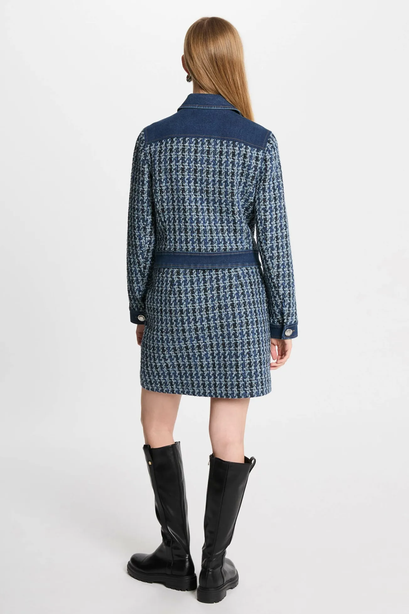 Saia curta de tweed