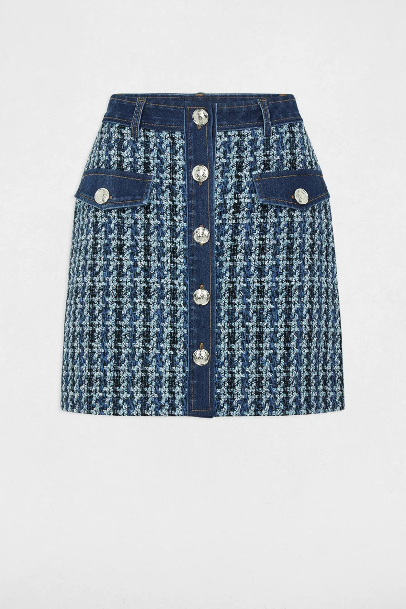 Saia curta de tweed