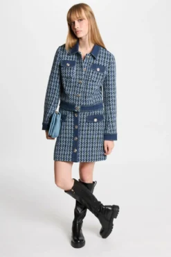 Saia curta de tweed