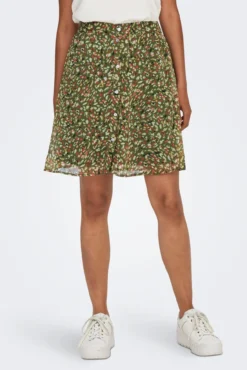 Saia curta estampada de gaze