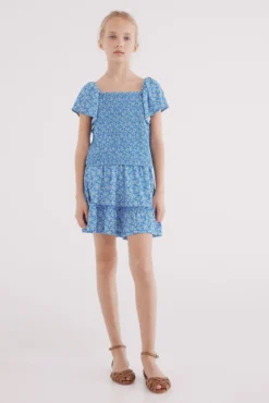 Saia curta estampada para meninas