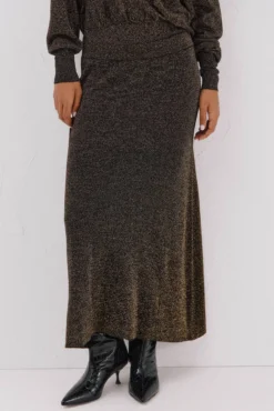 Saia de malha com lurex