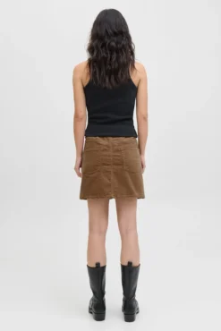 Saia de veludo cotelê slim fit