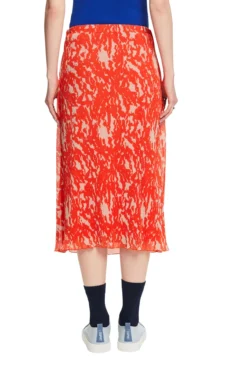 Saia estampada midi evasé