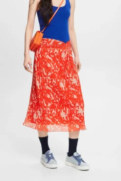 Saia estampada midi evasé
