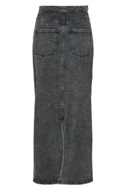 Saia jeans longa maternity