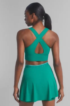 Saia microfibra verde roupa de ginástica interior