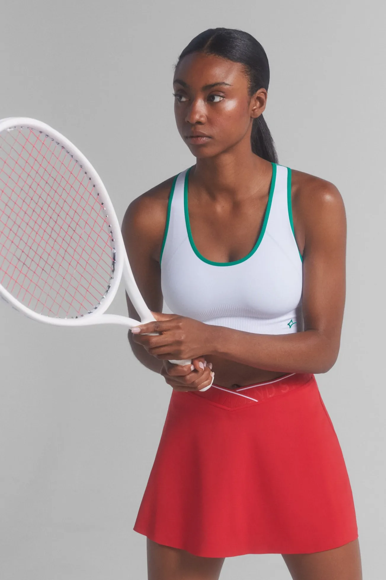 Saia microfibra vermelha roupa de ginástica interior