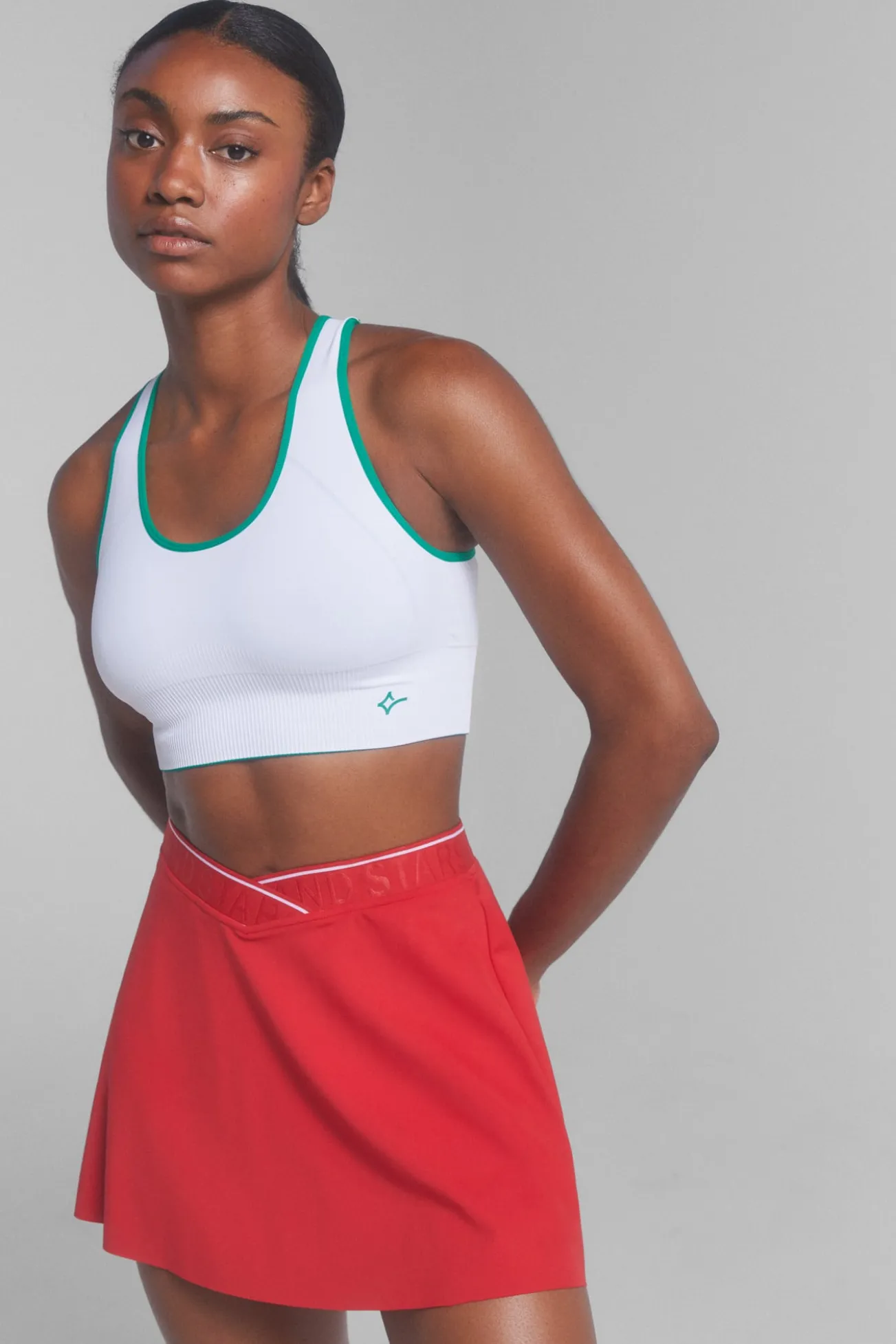 Saia microfibra vermelha roupa de ginástica interior