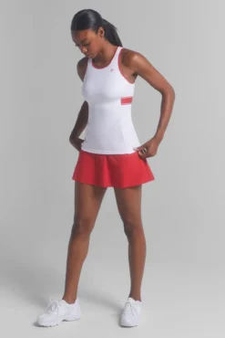 Saia microfibra vermelha roupa de ginástica interior