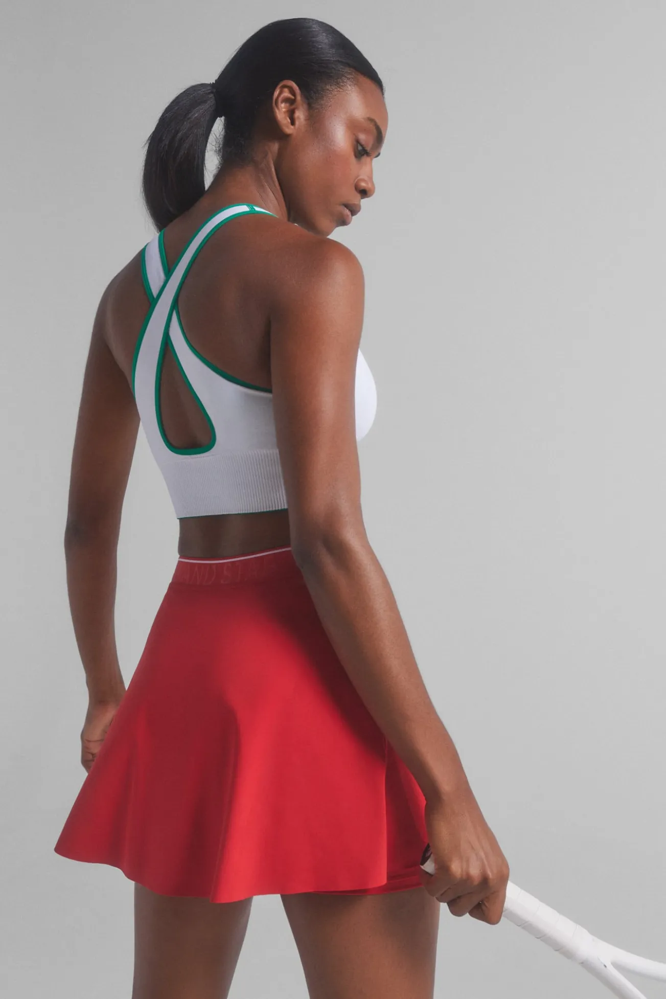 Saia microfibra vermelha roupa de ginástica interior