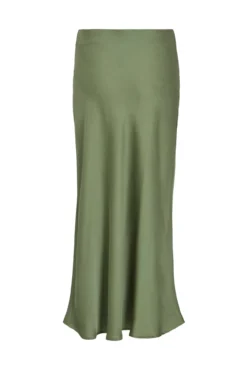 Saia midi acetinada
