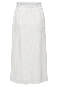 Saia midi com cintura elástica para maternity