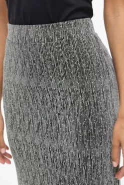 Saia midi com glitter