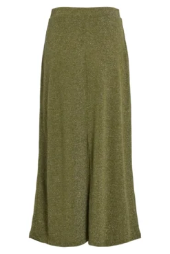Saia midi de malha com lurex