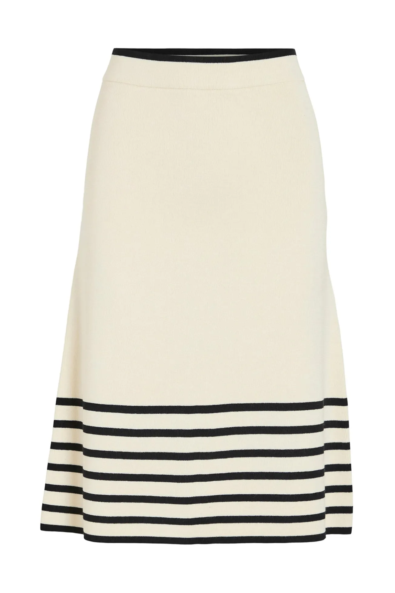 Saia midi de malha com viscose