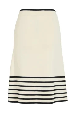 Saia midi de malha com viscose