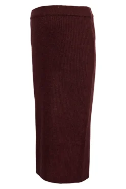 Saia midi de malha para maternity