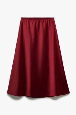 Saia midi de saia regular com cintura padrão