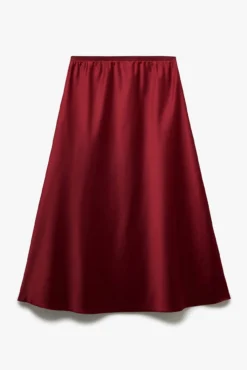 Saia midi de saia regular com cintura padrão