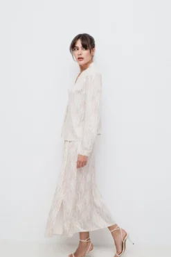 Saia midi estampada