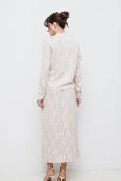 Saia midi estampada