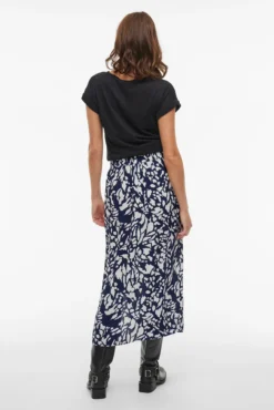 Saia midi estampada