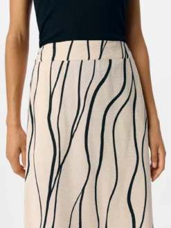 Saia midi estampada