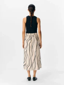 Saia midi estampada