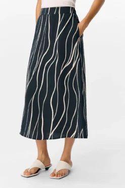 Saia midi estampada