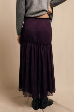 Saia midi estampada