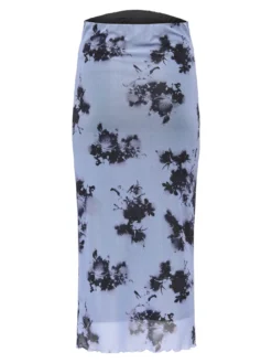 Saia midi estampada maternity