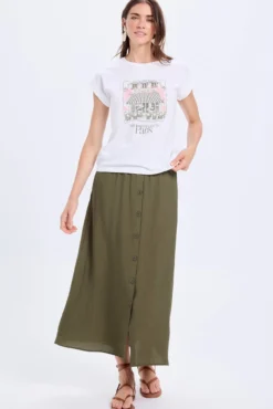 Saia midi evasê